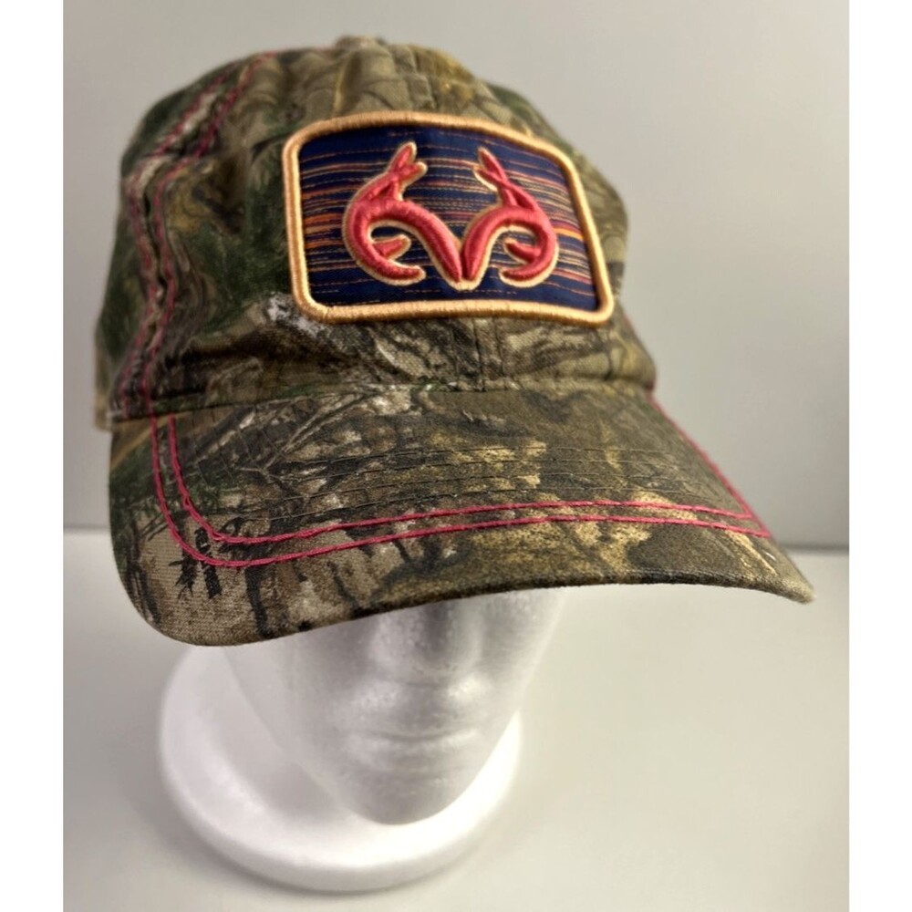 Realtree Camouflage Pink Adjustable Cap Baseball Hat Hunting Preowned
